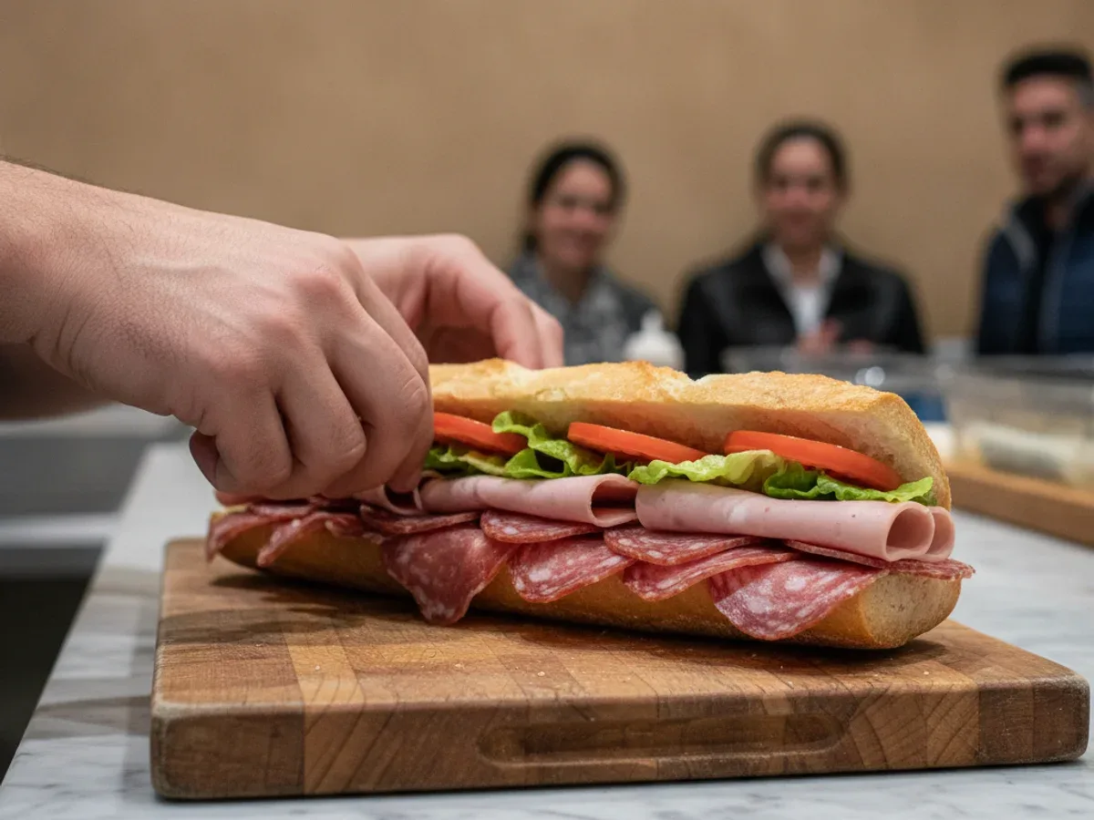 The situation at Geoff's Superlative Sandwiches