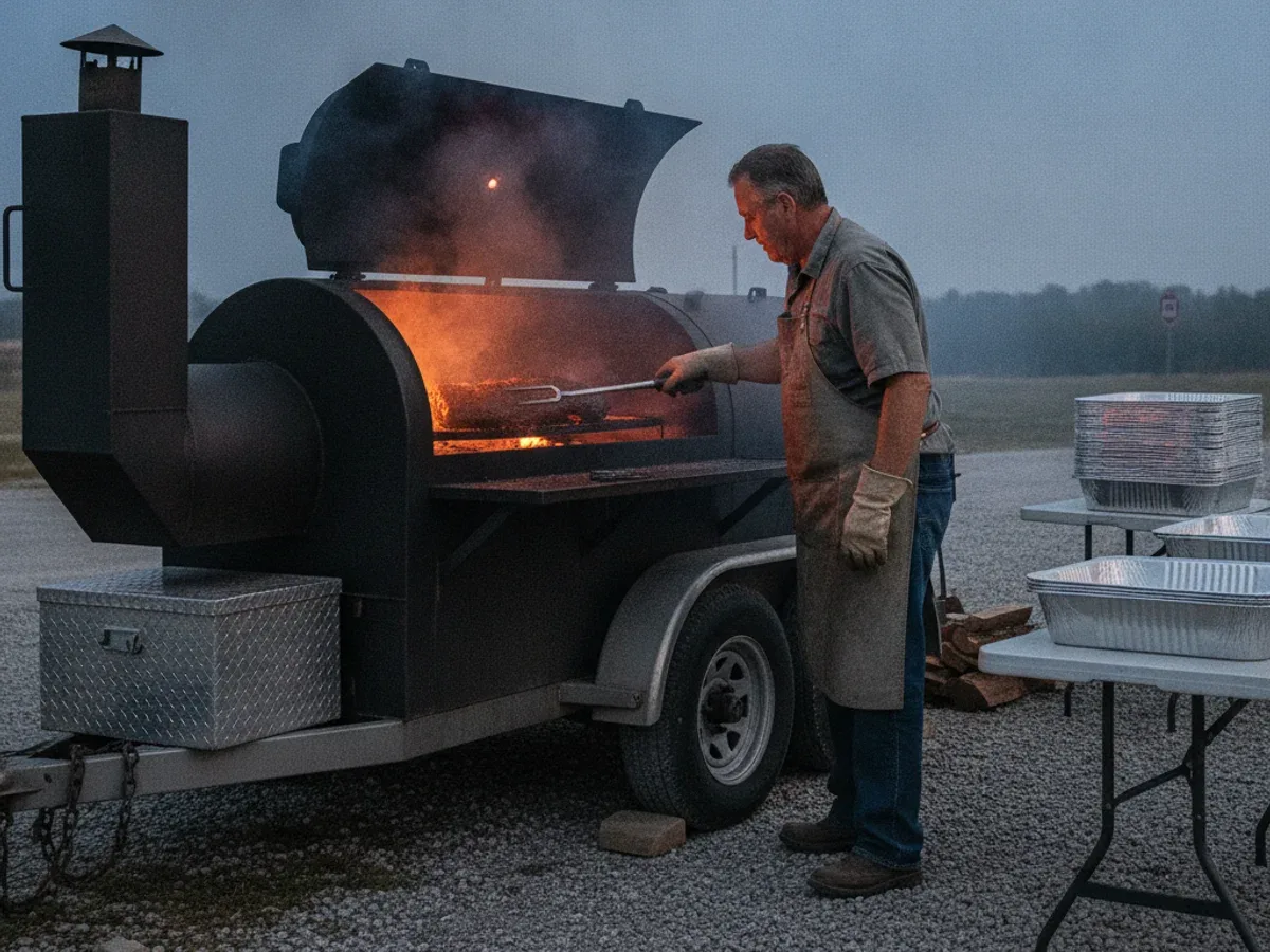 The work for Old Blue BBQ